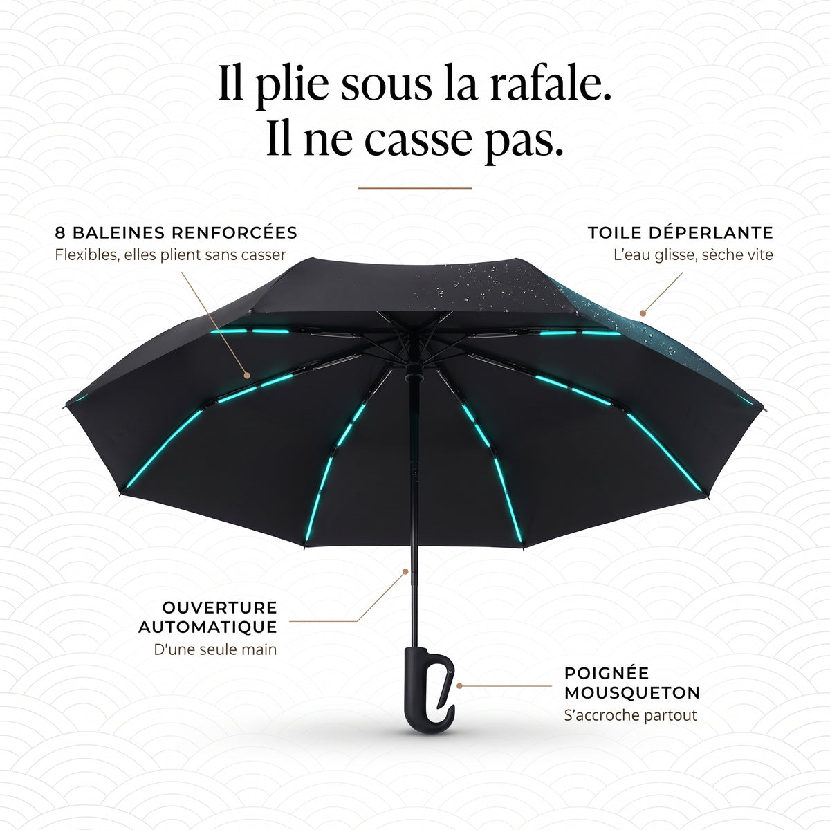 Parapluie Japonais pliant automatique